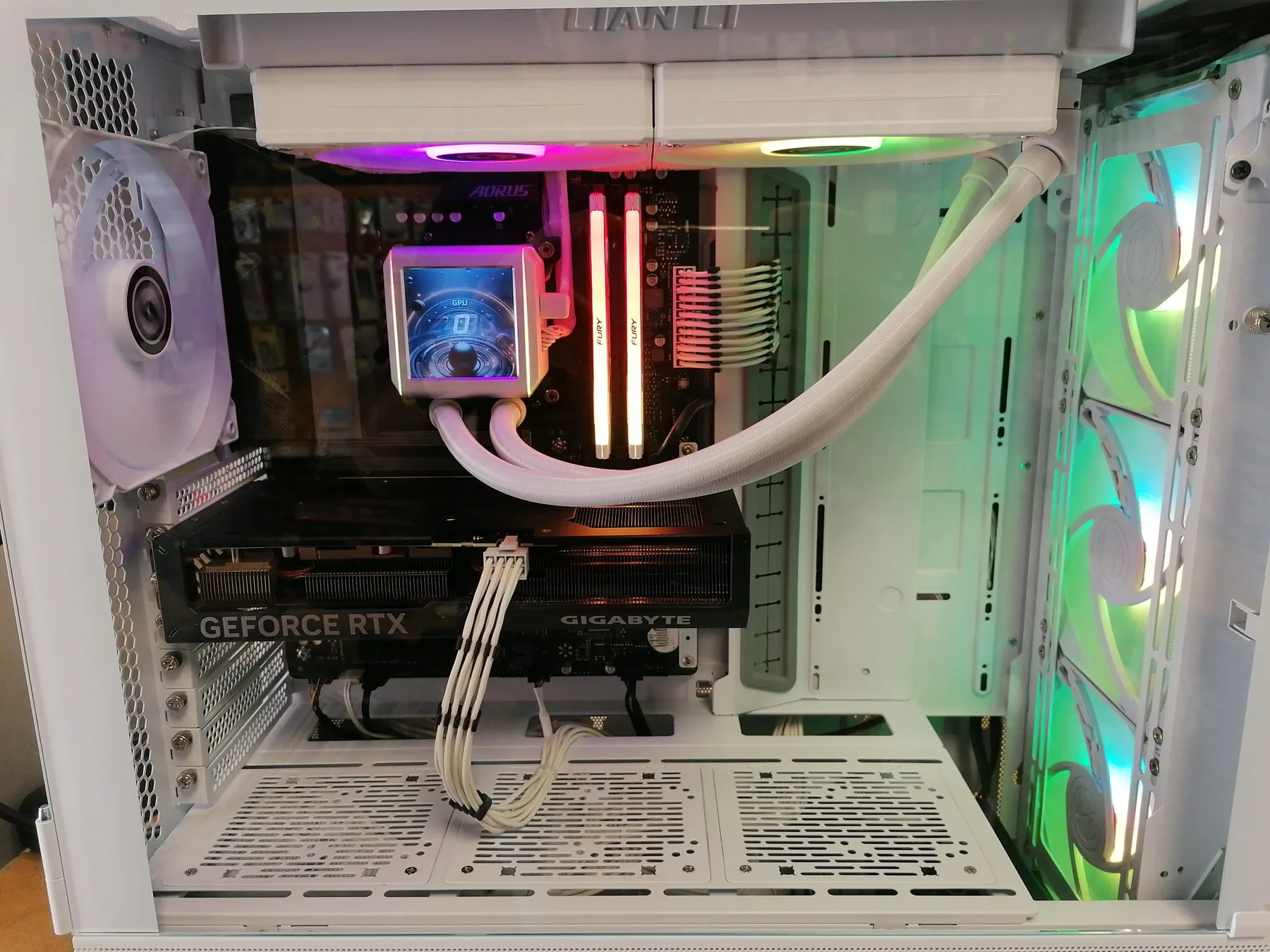 Radiator, pump and fans