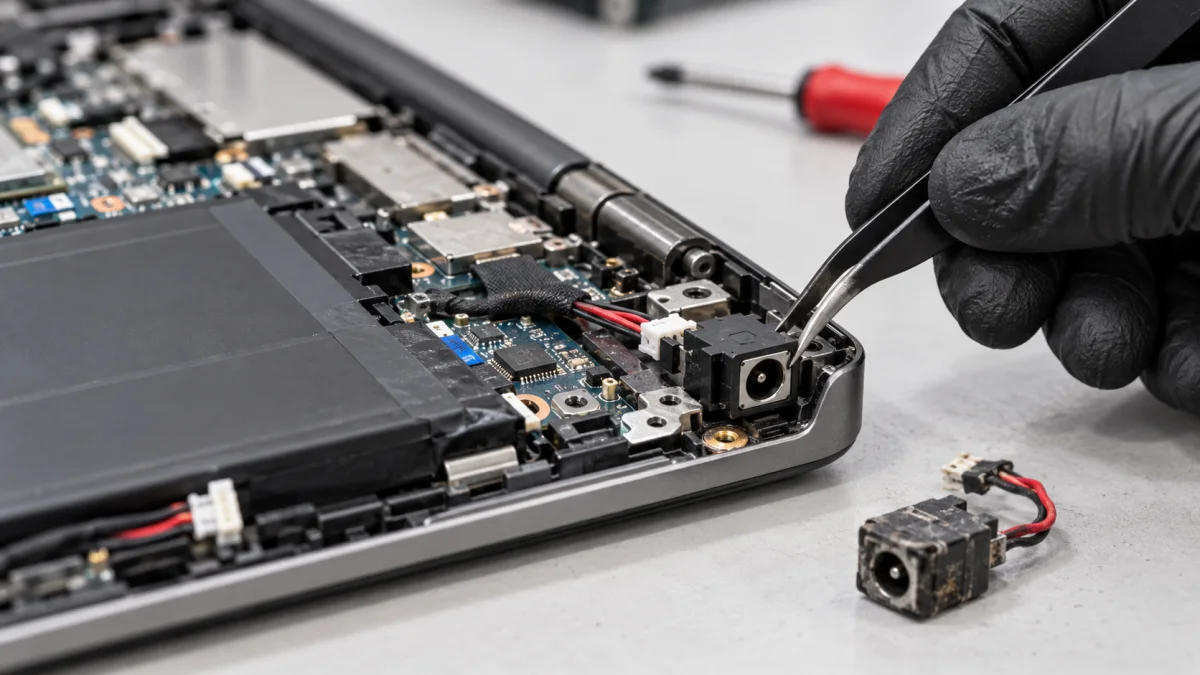 Laptop power connector replacement