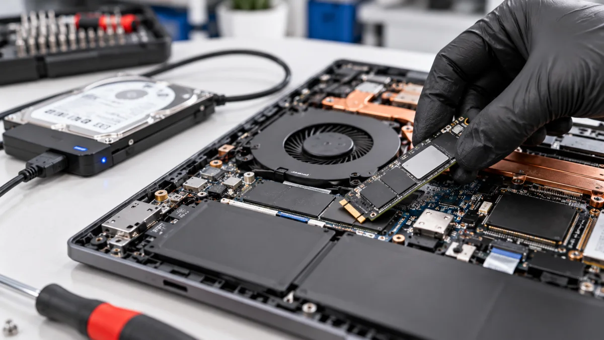 SSD монтаж и прехвърляне на данни